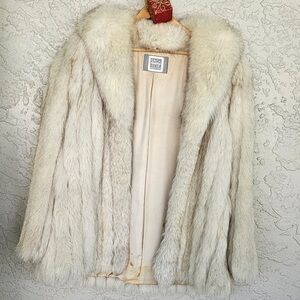 Saga Fox Vintage Blue 1980 Blue Shadow 
 Coat Size Medium